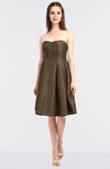ColsBM Zaria Cocoa Brown Mature Strapless Zip up Knee Length Bow Bridesmaid Dresses