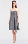 ColsBM Zaria Frost Grey Mature Strapless Zip up Knee Length Bow Bridesmaid Dresses