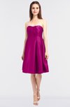 ColsBM Zaria Hot Pink Mature Strapless Zip up Knee Length Bow Bridesmaid Dresses