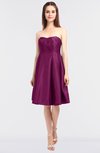 ColsBM Zaria Magenta Purple Mature Strapless Zip up Knee Length Bow Bridesmaid Dresses