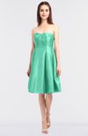 ColsBM Zaria Mint Green Mature Strapless Zip up Knee Length Bow Bridesmaid Dresses