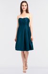 ColsBM Zaria Moroccan Blue Mature Strapless Zip up Knee Length Bow Bridesmaid Dresses