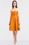 ColsBM Zaria Orange Mature Strapless Zip up Knee Length Bow Bridesmaid Dresses