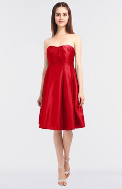 ColsBM Zaria Tomato Mature Strapless Zip up Knee Length Bow Bridesmaid Dresses