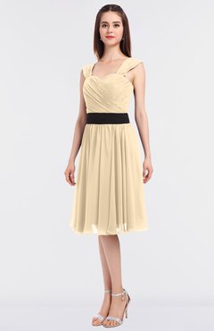 ColsBM Cadence Apricot Gelato Modern A-line Thick Straps Knee Length Sash Bridesmaid Dresses