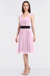ColsBM Cadence Baby Pink Modern A-line Thick Straps Knee Length Sash Bridesmaid Dresses