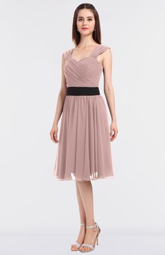 ColsBM Cadence Blush Pink Modern A-line Thick Straps Knee Length Sash Bridesmaid Dresses