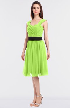 ColsBM Cadence Bright Green Modern A-line Thick Straps Knee Length Sash Bridesmaid Dresses