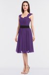 ColsBM Cadence Dark Purple Modern A-line Thick Straps Knee Length Sash Bridesmaid Dresses