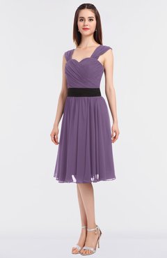 ColsBM Cadence Eggplant Modern A-line Thick Straps Knee Length Sash Bridesmaid Dresses