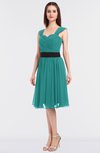ColsBM Cadence Emerald Green Modern A-line Thick Straps Knee Length Sash Bridesmaid Dresses
