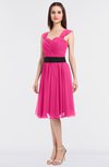 ColsBM Cadence Fandango Pink Modern A-line Thick Straps Knee Length Sash Bridesmaid Dresses