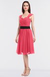 ColsBM Cadence Guava Modern A-line Thick Straps Knee Length Sash Bridesmaid Dresses