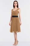 ColsBM Cadence Light Brown Modern A-line Thick Straps Knee Length Sash Bridesmaid Dresses