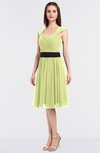ColsBM Cadence Lime Green Modern A-line Thick Straps Knee Length Sash Bridesmaid Dresses