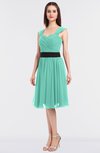 ColsBM Cadence Mint Green Modern A-line Thick Straps Knee Length Sash Bridesmaid Dresses