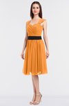 ColsBM Cadence Orange Modern A-line Thick Straps Knee Length Sash Bridesmaid Dresses