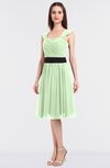 ColsBM Cadence Pale Green Modern A-line Thick Straps Knee Length Sash Bridesmaid Dresses