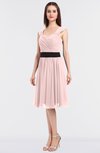 ColsBM Cadence Pastel Pink Modern A-line Thick Straps Knee Length Sash Bridesmaid Dresses