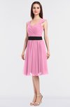 ColsBM Cadence Pink Modern A-line Thick Straps Knee Length Sash Bridesmaid Dresses