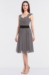 ColsBM Cadence Ridge Grey Modern A-line Thick Straps Knee Length Sash Bridesmaid Dresses