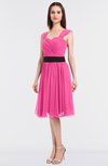 ColsBM Cadence Rose Pink Modern A-line Thick Straps Knee Length Sash Bridesmaid Dresses