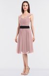 ColsBM Cadence Silver Pink Modern A-line Thick Straps Knee Length Sash Bridesmaid Dresses