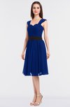 ColsBM Cadence Sodalite Blue Modern A-line Thick Straps Knee Length Sash Bridesmaid Dresses