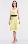 ColsBM Cadence Soft Yellow Modern A-line Thick Straps Knee Length Sash Bridesmaid Dresses