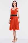 ColsBM Cadence Tangerine Tango Modern A-line Thick Straps Knee Length Sash Bridesmaid Dresses