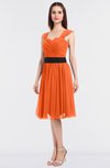 ColsBM Cadence Tangerine Modern A-line Thick Straps Knee Length Sash Bridesmaid Dresses