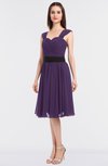 ColsBM Cadence Violet Modern A-line Thick Straps Knee Length Sash Bridesmaid Dresses