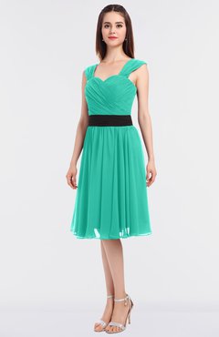 ColsBM Cadence Viridian Green Modern A-line Thick Straps Knee Length Sash Bridesmaid Dresses