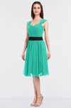 ColsBM Cadence Viridian Green Modern A-line Thick Straps Knee Length Sash Bridesmaid Dresses