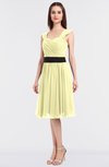 ColsBM Cadence Wax Yellow Modern A-line Thick Straps Knee Length Sash Bridesmaid Dresses