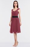 ColsBM Cadence Wine Modern A-line Thick Straps Knee Length Sash Bridesmaid Dresses