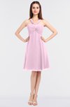 ColsBM Jessica Fairy Tale Modern Spaghetti Sleeveless Zip up Knee Length Ruching Bridesmaid Dresses