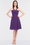 ColsBM Jessica Pansy Modern Spaghetti Sleeveless Zip up Knee Length Ruching Bridesmaid Dresses