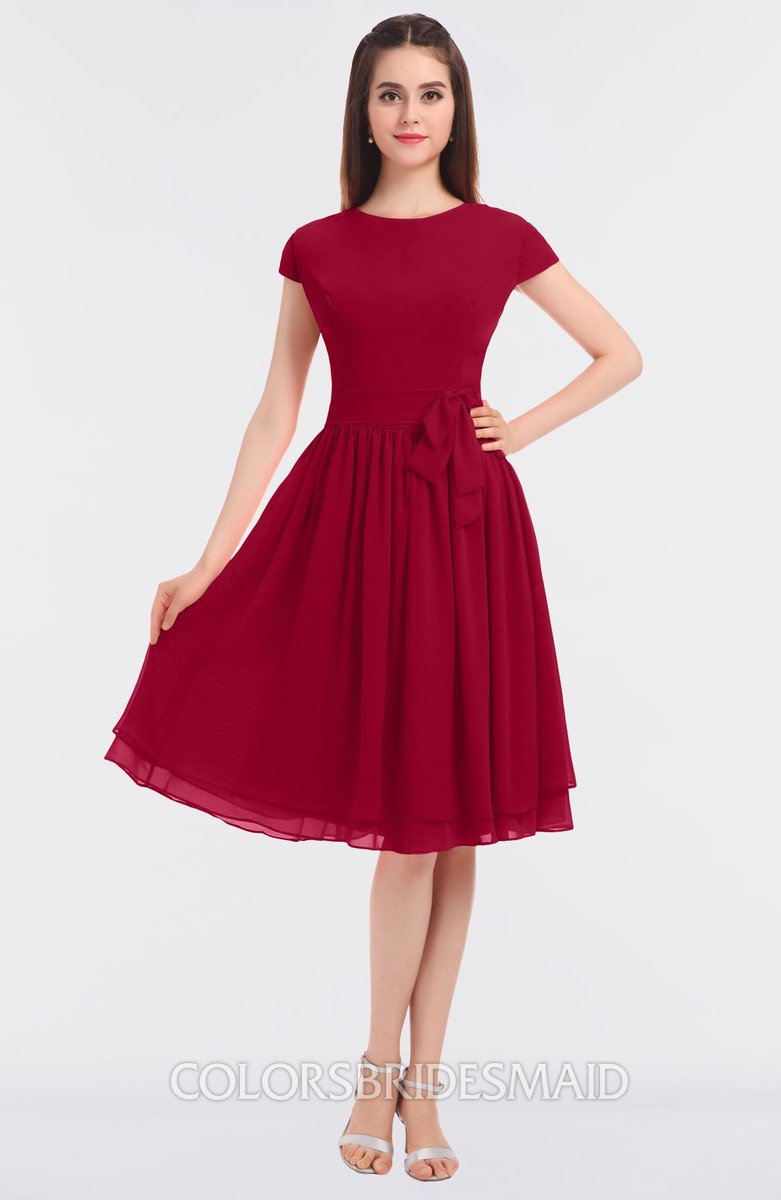 modest maroon bridesmaid dresses