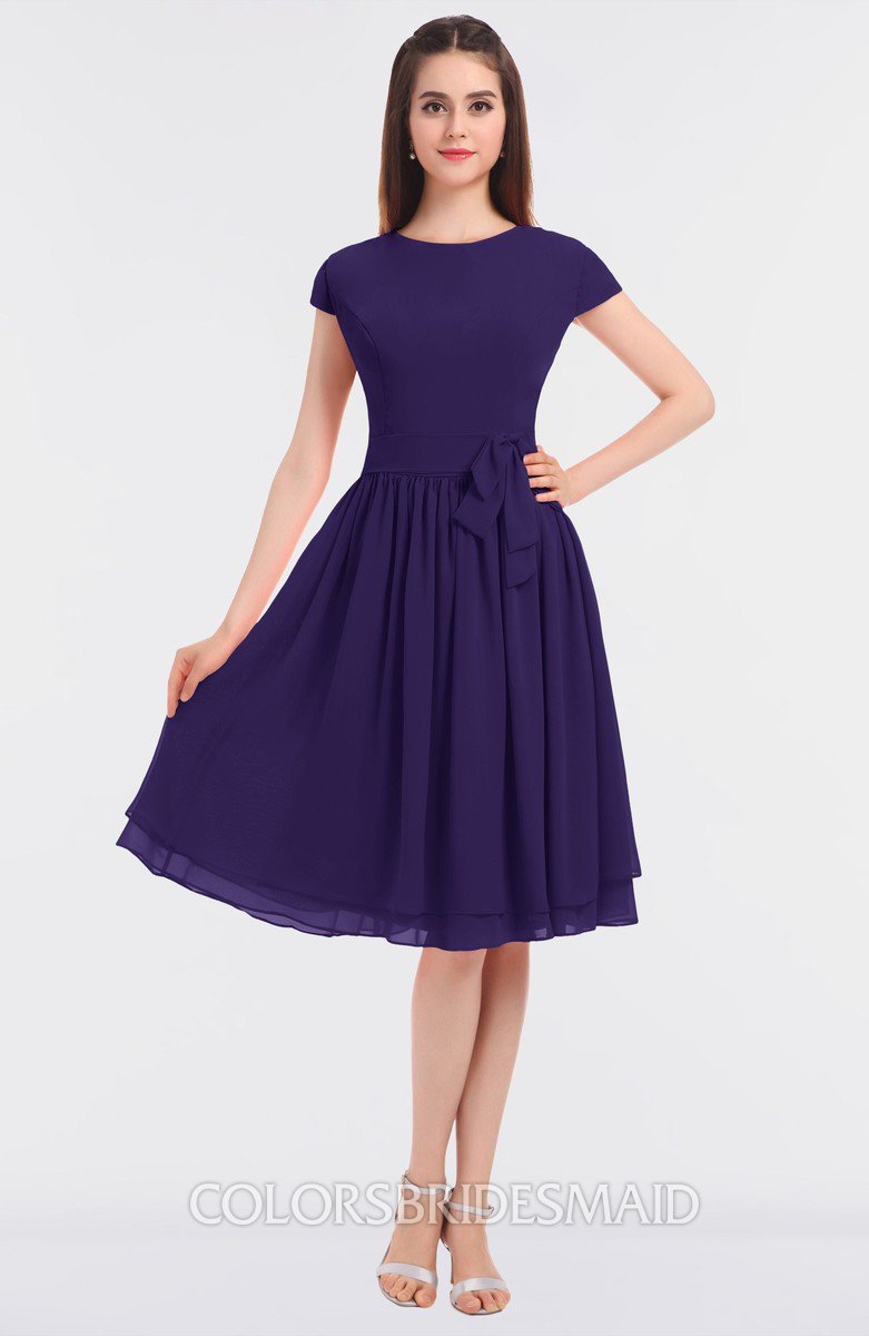 royal purple dress with sleeves