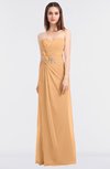 ColsBM Cassidy Apricot Elegant A-line Strapless Sleeveless Floor Length Bridesmaid Dresses