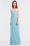 ColsBM Cassidy Aqua Elegant A-line Strapless Sleeveless Floor Length Bridesmaid Dresses