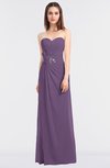 ColsBM Cassidy Chinese Violet Elegant A-line Strapless Sleeveless Floor Length Bridesmaid Dresses