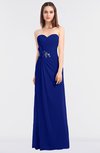 ColsBM Cassidy Electric Blue Elegant A-line Strapless Sleeveless Floor Length Bridesmaid Dresses