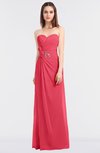 ColsBM Cassidy Guava Elegant A-line Strapless Sleeveless Floor Length Bridesmaid Dresses
