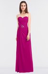 ColsBM Cassidy Hot Pink Elegant A-line Strapless Sleeveless Floor Length Bridesmaid Dresses