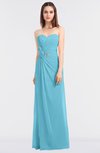 ColsBM Cassidy Light Blue Elegant A-line Strapless Sleeveless Floor Length Bridesmaid Dresses