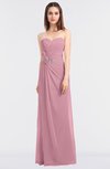 ColsBM Cassidy Light Coral Elegant A-line Strapless Sleeveless Floor Length Bridesmaid Dresses