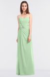 ColsBM Cassidy Light Green Elegant A-line Strapless Sleeveless Floor Length Bridesmaid Dresses
