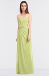 ColsBM Cassidy Lime Green Elegant A-line Strapless Sleeveless Floor Length Bridesmaid Dresses